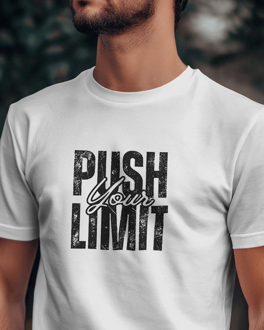 Push Your Limit White Regular T-Shirt