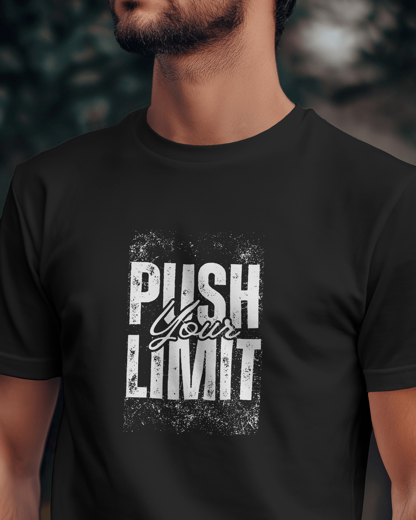 Push Your Limit Black Regular T-Shirt