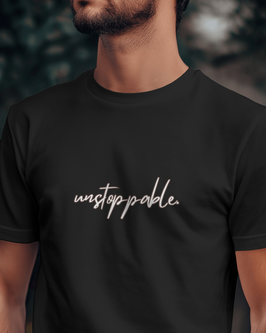 Unstoppable Black Regular T-Shirt