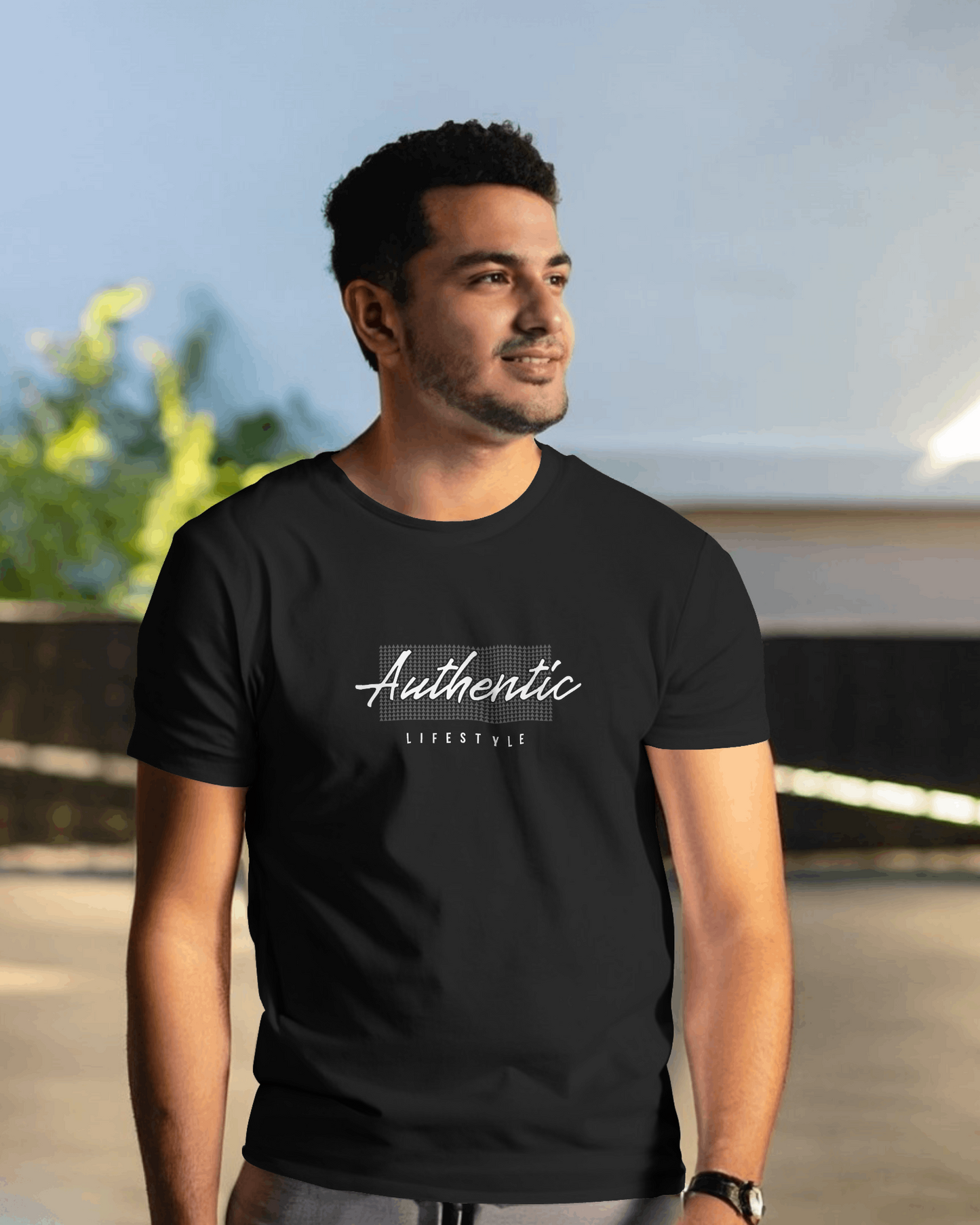 Authentic Lifestyle Black Regular T-Shirt