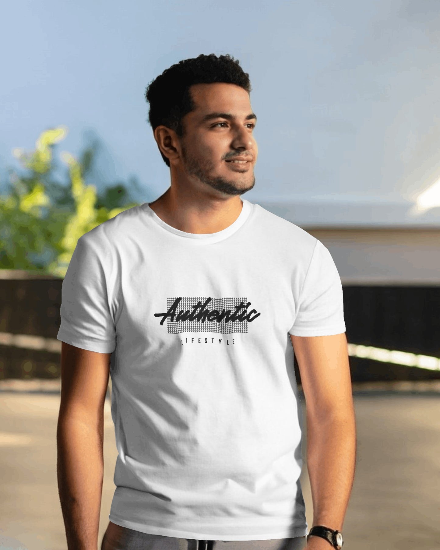 Authentic Lifestyle White Regular T-Shirt